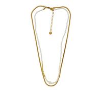 Dansk Copenhagen, Femme, Accessoires, Jaune, Taille: ONE Size Collier Élégant à Double Chaîne de Perles