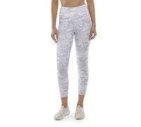Danskin Camo Print High Rise 7/8 Leggings, Imprimé Camouflage Blanc/Gris, L Femme