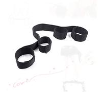 DanTanes Bande de Tension de Sangle de Yoga en Nylon Noir pour Les Mains et Les Pieds, Conception Velcro, Facile à régler.