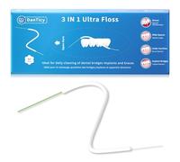 DanTicy Dentaire pour braces, plages pré-découpées, 3 en 1, Floss Threader, Spongy, Regular, 80 points (1 paquet)