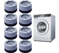 Dantolo Patins anti vibration 8 pièces, patin anti vibration lave linge - amortisseurs antivibration pour machine à laver, pieds antidérapants pour éviter le bruit et le glissement