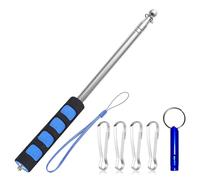 Dantolo Poteau télescopique pour drapeau, mât télescopique de 2,5 m pour voyage, activités de plein air, leçons, entraînement (bleu)