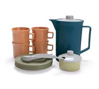 Dantoy Set café bio 17 pièces – Jouet dinette éducatif pour enfants – Vert