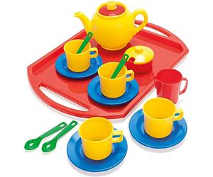 Dantoy - Service à thé - Tea Party pour les enfants - 18 pièces - Service de Table - Pour Les Enfants à partir de 2 Ans - Jouets - Jeu de rôle - Accessoires cuisine enfant - Fabriqué au Danemark