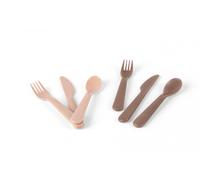 Dantoy - Tiny Biobased Cutlery Set - Nude & Mocca (6252)