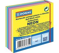 Danube 7575011-99 Mini Notes autocollantes, 50 x 50 mm, 1 x 250 feuilles, 11 couches, couleurs assorties