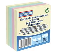 Danube 7589001-11 notes adhésives, 76 x 76 mm, 1 x 450 feuilles, couleurs assorties