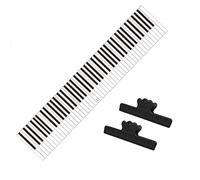 DANUDON Tableau de notes de piano à 88 touches, guide de simulation de clavier de piano, guide d'entraînement pédagogique, tableau de notes électronique en carton avec 2 clips de livre de musique pour