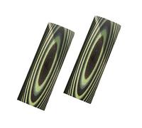 Danuland 2 pièces G10 Micarta couteau poignée échelles dalles couteaux personnalisé bricolage outil matériel pour la fabrication de couteau ébauches lames (Fluorescence Green&Noir)