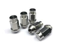Danveey Zixinz-Vis cylindriques 1 écrou de Roue antivol en Titane GR5 M12 x 1,25/1,5 x 40 mm, extrémité fermée, Bleu brûlé, for Voiture de Course Résistance à la Corrosion(Ti Color,M14x1.5x35 mm)