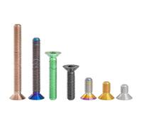 Danveey Zixinz-Vis cylindriques Boulons en Titane M6/M8 x 10/12/15/20/25/30/35/40/45/50/55/60 mm, vis à tête Torx for vélo, 4 pièces Résistance à la Corrosion(Black,15 Mm)