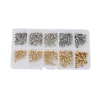 Danveey Zixinz-Vis cylindriques Kit de 200 écrous moletés en Acier Inoxydable 304, Filetage thermofusible, écrous en cuivre Résistance à la Corrosion(M2.5B (200pcs 1Set))