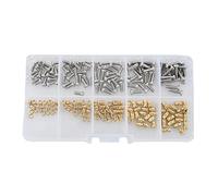 Danveey Zixinz-Vis cylindriques Kit de 200 écrous moletés en Acier Inoxydable 304, Filetage thermofusible, écrous en cuivre Résistance à la Corrosion(M2.5A (200pcs 1Set))