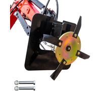 DANWIWEE Débroussailleuse rotative pour mini-pelle 1-2 t, 2 axes | Entraînement hydraulique, disque rotatif, lames acier renforcé, pour herbes broussailles et petites branches, stock Allemagne