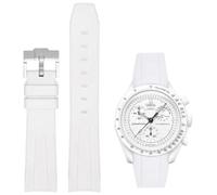 Danxancy Bracelets pour Montre Omega x Swatch MoonSwatch,Courbe Sans Soudure,Bracelet de Rechange Silicone Caoutchouc 20mm Bracelets de Remplacement pour Homme Femme