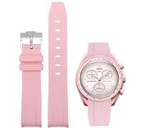 Danxancy Bracelets pour Montre Omega x Swatch MoonSwatch,Courbe Sans Soudure,Bracelet de Rechange Silicone Caoutchouc 20mm Bracelets de Remplacement pour Homme Femme