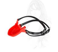 danxceh SM Bouche Bâillon avec Entonnoir Pisse Urinoir Bite Plug Esclave Sexuel Toilette Ouverte Capuche Masque Jeu de Rôle Jouet Érotique pour Couples