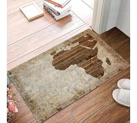 danxceh Tapis de Bain Absorbant Antidérapant Tapis Salle de Bain Lavable en Machine Tapis de Douche en Microfibre Douce,Rendu 3D d'une Carte texturée de l'Afrique,40x60cm