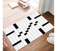 danxceh Tapis de Bain Absorbant Antidérapant Tapis Salle de Bain Lavable en Machine Tapis de Douche en Microfibre Douce,Mots croisés avec Cases vides pour insérer n'importe Quel Mot pour Un,40x60cm