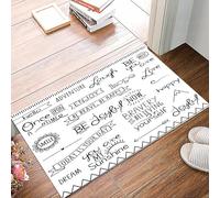 danxceh Tapis de Bain Absorbant Antidérapant Tapis Salle de Bain Lavable en Machine Tapis de Douche en Microfibre Douce,Aventure, Quelques Citations sur Le Bonheur et l'estime de soi Phrase,40x60cm