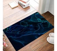 danxceh Tapis de Bain Absorbant Antidérapant Tapis Salle de Bain Lavable en Machine Tapis de Douche en Microfibre Douce,Fond Transparent à l'encre d'alcool Indigo. Art pour Votre Projet de,40x60cm