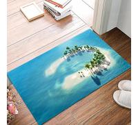 danxceh Tapis de Bain Absorbant Antidérapant Tapis Salle de Bain Lavable en Machine Tapis de Douche en Microfibre Douce,Atoll,40x60cm