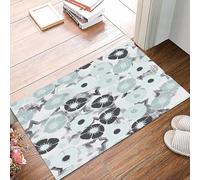 danxceh Tapis de Bain Absorbant Antidérapant Tapis Salle de Bain Lavable en Machine Tapis de Douche en Microfibre Douce,Un Motif sans Couture sé de Fleurs disposées sur Un Fond abstrai,40x60cm