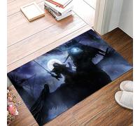 danxceh Tapis de Bain Absorbant Antidérapant Tapis Salle de Bain Lavable en Machine Tapis de Douche en Microfibre Douce,Une Belle guerrière Vampire avec Une épée est Assise sur Un pégase si,40x60cm