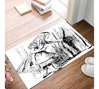 danxceh Tapis de Bain Absorbant Antidérapant Tapis Salle de Bain Lavable en Machine Tapis de Douche en Microfibre Douce, au Pays des Merveilles. Regarde derrière Un Rideau pour d,40x60cm