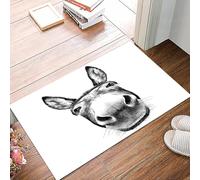 danxceh Tapis de Bain Absorbant Antidérapant Tapis Salle de Bain Lavable en Machine Tapis de Douche en Microfibre Douce,Vue de Face du Cul avec Une Grosse tête Ressemble à Une Illustration,40x60cm