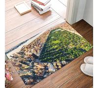 danxceh Tapis de Bain Absorbant Antidérapant Tapis Salle de Bain Lavable en Machine Tapis de Douche en Microfibre Douce,Vue aérienne de Manhattan New York regardant vers Le Nord jusqu'à Cen,40x60cm