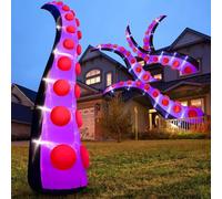 Danxilu 14 Pieds énorme Gonflable Halloween Pieuvre Tentacules Lumières LED Intégrées Decoration Halloween Gonflable pour Cour Jardin de fête de Vacances Pelouse Extérieure Décoration