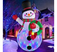 Danxilu 244cm Bonhomme de Neige Gonflable Noel avec LEDs Lumineux Colorées