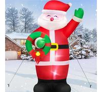 Danxilu Décorations de Noël Gonflables d'extérieur de 183CM Père Noël Gonflable avec Lumières LED Intégrées Décorations de Jardin Gonflables de Noël pour Jardin Pelouse Patio Fête de Vacances