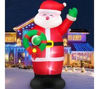 Danxilu Géant 244cm Pere Noel Gonflable Exterieur avec LEDs Lumineux