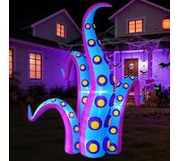 Danxilu Tentacules de Pieuvre Structure Gonflable Halloween 2,4 m | Gonflable Décoration Géant avec Lumières LED Intégrées, Idéale pour Extérieur, Jjardin, Cour, Pelouse, Fête Halloween, Toit