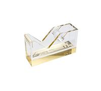 Dany Marcus Dévidoir de ruban adhésif élégant en acrylique transparent et doré