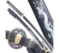 Danzan Katana en Bois Lame en Bois Katana Dragon Noir Epee Sabre Katana Japonais - Lame Bois Noire