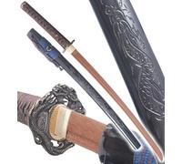 Danzan Katana en Bois Katana Dragon Sabre en Bois Epee Entrainement Katana Japonais Katana Decoration - Lame Bois