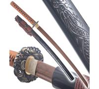 Danzan Katana Japonais en Bois Dragon Epee Sabre Epee Japonais - Lame Bois Wenge Décoration