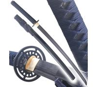 Danzan Katana Japonais en Bois Epee Sabre Samourai Katana Sun - Lame Bois Noire Décoration