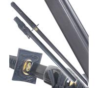 Danzan Katana Ninja en Bois Epee Sabre Shinobi - Lame Bois Wenge Noire Décoration