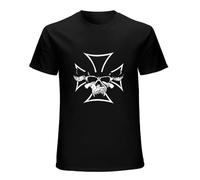 Danzig Beast Skull Silver Foil Iron Cross Men's Black T-Shirt Unisex Tee Shirt 3XL