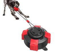 DaoBailar Jouet interactif pour chien avec ventouse, corde de traction de 68 cm et balle de 6,8 cm, jouet à mâcher pour toutes les races de chiens sur des surfaces lisses, rouge