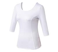 DaobaWOMEN Tee Shirt Compression Femmes Sweat-Shirt Maillot Running Baselayer Manches Longues et Moyennes, Croiser