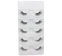 DAODER Cateye Lot de 5 paires de faux cils naturels pour un usage quotidien 16 mm (demi-cils 06)