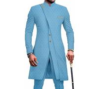 DaoGeSir Vêtements Pour Hommes Africains Ensemble 2 Pièces Dashiki Costume Formel Traditionnel Vêtements À La Mode Pour Fête De Mariage Mode Hauts T-Shirts Affaires Survêtement (Color : 3, Size : L)