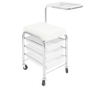 DAOHHFO Chariot de rangement - Chariot de salon avec plateau à outils réglable en hauteur - Chariot de salon pour outils de manucure et pédicure - Chariot de manucure pour soins de beauté - 31 × 38 ×