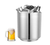 DAOHHFO Fût de nettoyage de bière en acier inoxydable de 10 l, refroidisseur de bière, nettoyeur de canalisations de bière, système de nettoyage, kit de nettoyage à 3 têtes, récipient de nettoyage