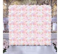 DAOHHFO Mur de fleurs artificielles × 20 pièces, 40 × 60 cm, panneau mural pour mariage, mur de roses, mur de roses romantiques, fleurs artificielles, colonne, mur, pour chambre de mariage, décoration